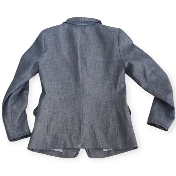 NWOT J. Crew Regent Chambray Blazer with Single Button - Picture 6 of 10